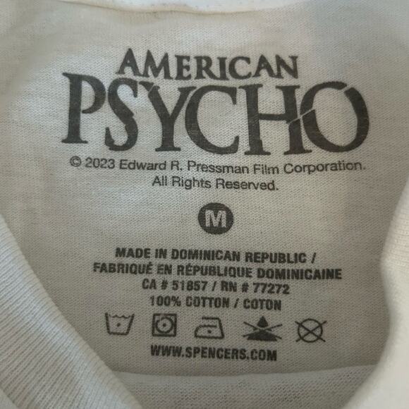 AMERICAN PSYCHO Graphic Tee NEW "Did you know I'm utterly insane?" - Picture 4 of 4